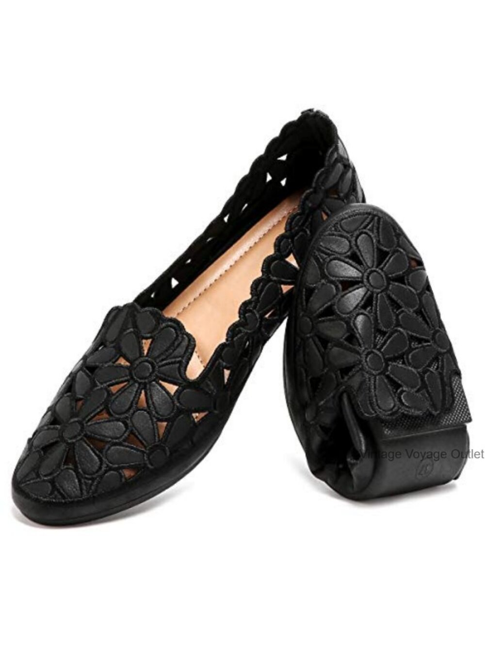 Women's Ballet Flats Slip On Dress Shoes PU Leather Flexible TPR Sole
